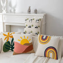 GobekUsa Abstract Embroidery Cushion Cover 45*45 Soft Velvet Pillowcase for Sofa Home