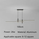GobekUsa Black Gold LED Pendant Lights for Modern Minimalist Dining Room Chandelier