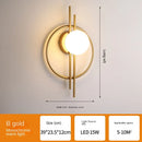 GobekUsa Glass Ball LED Wall Lamp Modern Light Luxury Home Decor Fixture