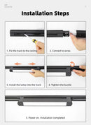 GobekUsa LED Track Light Set: Rail Track Lamp, Floodlight, Chandelier for Home Decor.