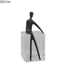 GobekUsa Abstract Character Sculpture with Crystal Base for Modern Room Decor
