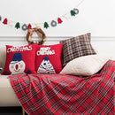 GobekUsa Cartoon Christmas Pillow Covers: Festive Decor for Sofa - Embroidered Design