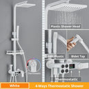 GobekUsa Digital Display Thermostatic Shower Faucet Set with Rain Shower Head
