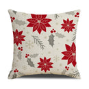 GobekUsa Christmas Deer Linen Cushion Cover - Home Decor Sofa Pillowcase