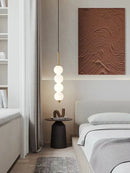 GobekUsa LED White Pearl Glass Pendant Lights for Kitchen Bar Decor - Bubble Hanging Lamp