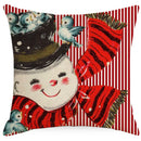 GobekUsa Christmas Pillowcase: Santa Claus Snowman Print for Living Room Sofa Decor
