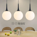 GobekUsa Glass Ball LED Pendant Lights for Modern Living Room, Black/White Horn Fixtures