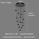 GobekUsa Globe Lens Metal Chandelier for Living Room Kitchen Bedroom Cafe Staircase Villa