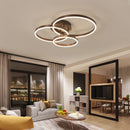 GobekUsa Golden Coffee LED Ceiling Light with Acrylic Lampshade for Creative Living Room Fixtures