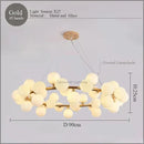 GobekUsa LED Glass Chandelier Pendant Lamp for Living Room Dining Room Lighting