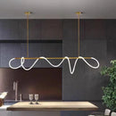 GobekUsa LED Long Hose Chandelier for Dining Room Kitchen Bar Pendant Lamp