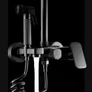 GobekUsa Black Wall Mounted Bathroom Shower Faucet Set - Bathtub Mixer Tap