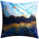 GobekUsa Blue Floral Cushion Cover 45x45cm for Modern Home Decor & Office Sofa