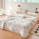 GobekUsa Cool Summer Blanket Set with Latex Bed Mat - Lightweight Breathable Comforter Bedding