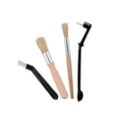 GobekUsa Coffee Machine Cleaning Brush Set: Wooden Grinder & Nylon Espresso Brushes