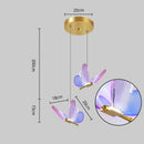 GobekUsa Butterfly LED Chandelier for Duplex Villa Living Room Romantic Wedding Decor