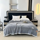 GobekUsa Cozy Flannel Nap Blanket - Solid Color Warmth