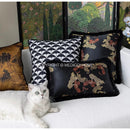 GobekUsa Chinoiserie Sunset Glow Landscape Accent Cushion Cover - Exquisite Retro Decor Pillowcase