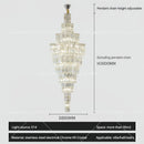 GobekUsa Crystal Staircase Chandelier: Luxury European Style for Villa Living Room