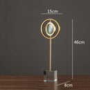 GobekUsa Golden Metal Eyes Magnifying Glass with Crystal Glass Base - Modern Home Decoration