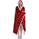 GobekUsa Leopard Print Warm Wearable Lap Blanket - Soft Flannel Shawl Blanket