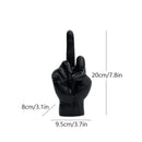 GobekUsa Black Gold Middle Finger Sculpture: Modern Home Decor Figurine & Shelf Accessory