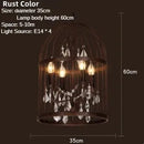 GobekUsa Iron Birdcage Crystal Chandelier: Spherical Pendant Light for Home Decor