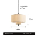 GobekUsa Handmade Fabric Chandelier: Retro Hanging Lamp for Home & Office