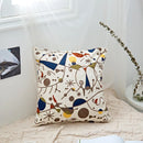 GobekUsa Geometric Embroidery Cushion Cover 45x45cm Black Grey Soft Cozy for Home Decor