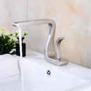 GobekUsa Gold & White Basin Faucet: Modern Brass Mixer Tap for Bathroom Sink