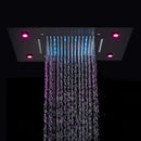 GobekUsa LED Shower Faucet Ceiling Mount Rainfall Waterfall Head Shower Set