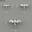 GobekUsa Gold/Silver Pigeon Wall Ornaments - Dove Statue for Living Room Aesthetics