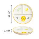 GobekUsa Kids Cartoon Grid Plate - Fun & Functional Divider Dish for Breakfast & Snacks