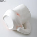 GobekUsa Creative Pinch Belly Ceramic Cup Set for Dining Table Coffee Milk Tea Juice