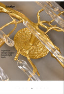 GobekUsa Crystal Wall Lamp Living Room Bedroom Bedside Art Light