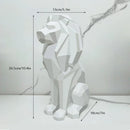 GobekUsa Lion Resin Art Statue: Morden Geometry Figurine for Home Office Decoration