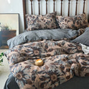 GobekUsa 100% Cotton Double-Layer Floral Jacquard Duvet Cover Set