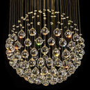 GobekUsa K9 Crystal Ball LED Ceiling Chandelier for Living Dining Room Bedroom Home Decor