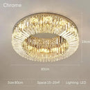 GobekUsa Crystal Ceiling Lamp: Modern Bedroom & Living Room LED Light Luxe Atmosphere