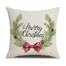 GobekUsa Cartoon Birds Christmas Pillowcase 45X45cm - Linen Sofa Cushion Cover