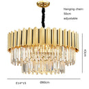 GobekUsa Gold Crystal LED Chandelier: Modern Luxe Lighting Fixture for Home Decor