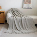 GobekUsa Cozy Knitted Sofa Blanket with Tassels - Versatile Home Decor and Wrap