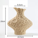 GobekUsa Frosted Ceramic Vase Artificial Floral Decor Desk Decoration Modern Flower Arrangement