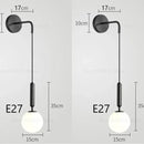 GobekUsa Elegant Glass Wall Lamp for Living Room Bedroom LED Lighting