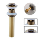 GobekUsa Gold Large Round Bathroom Pop-up Drain for Copper Washbasin Sink