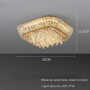GobekUsa Amber Crystal Ceiling Chandelier: Luxe LED Home Decor Light Fixture