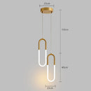 GobekUsa Gold Black LED Pendant Light: Single/Double Head, Long Line Hanging Lamp