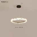 GobekUsa Gold Crystal Ring Chandelier for Living Room and Restaurant Décor