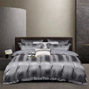 GobekUsa 1000TC Egyptian Cotton Satin Jacquard Patchwork Bedding Set - Full Queen King Size