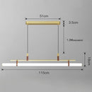 GobekUsa Eden Modern Black Gold Leather Tube LED Pendant Chandelier